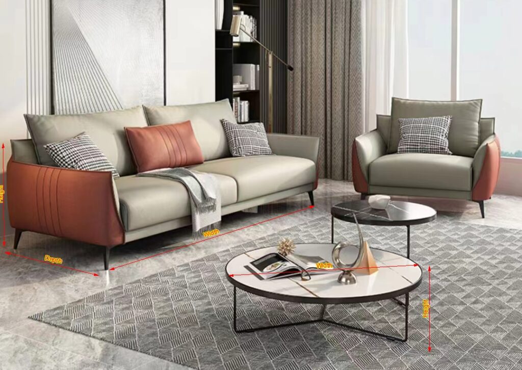 Livingroom furniture size